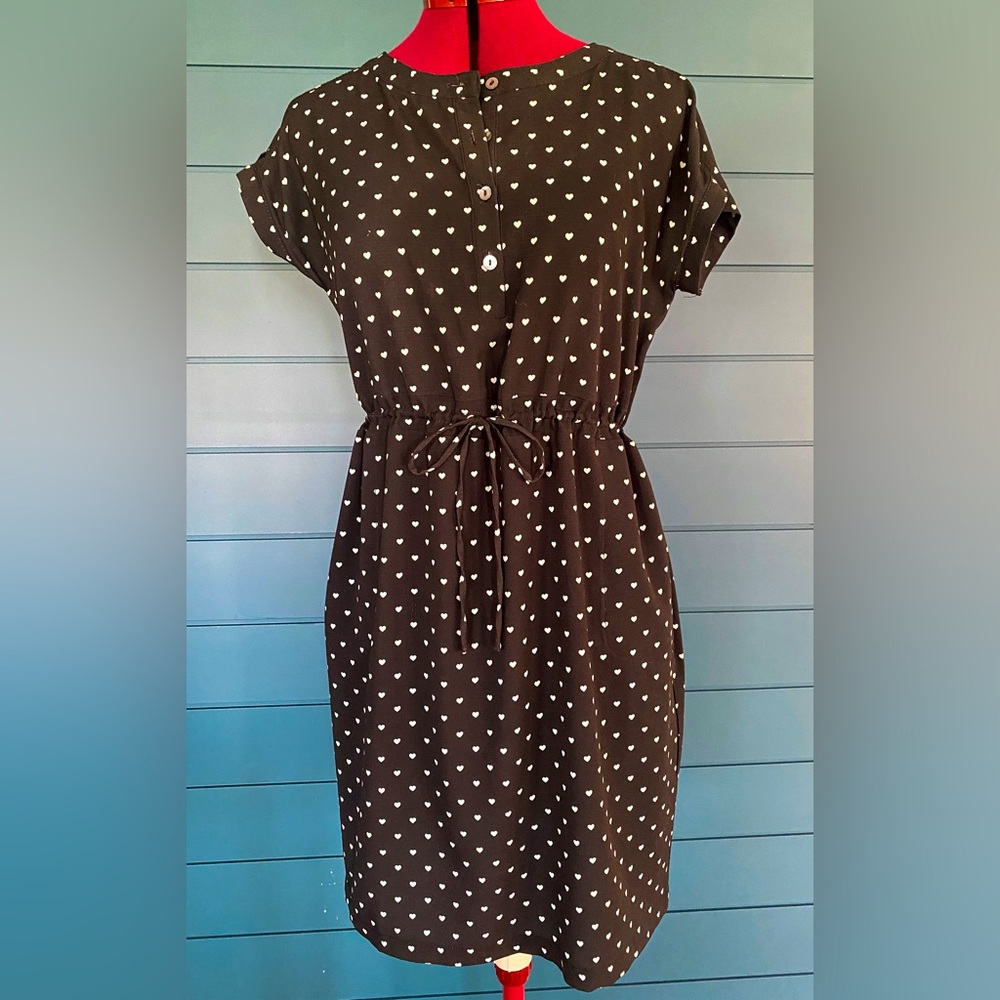 Heart print dress